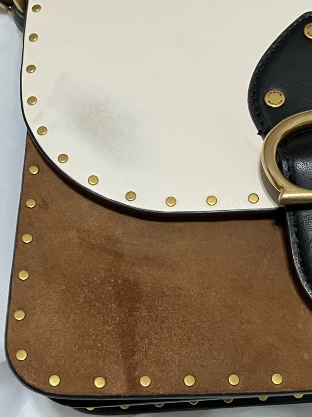Beat Bag Colorblock Gold Rivets - Picture 6 of 11